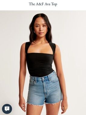 Abercrombie & Fitch Black Square-Neck Tank